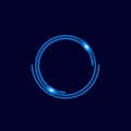 Glowing blue circle