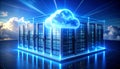 Futuristic Cloud Computing Data Center Infrastructure Royalty Free Stock Photo