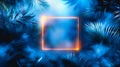 Glowing Neon Frame in a Dense Atmosphere