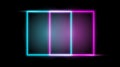 Glowing Neon frame. Design element for your ad, sign, poster, banner. Vector illustration Royalty Free Stock Photo