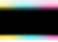 Bright neon halftone gradient frame