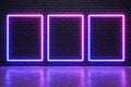 Glowing neon frames