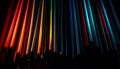Glowing neon lights illuminate the vibrant nightclub generated by AI