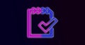 Glowing neon line Approvement Icon