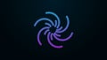 Glowing neon line Black hole icon isolated on black background. Space hole. Collapsar. 4K Video motion graphic animation