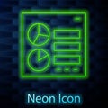 Glowing neon line Computer api interface icon isolated on brick wall background. Application programming interface API Royalty Free Stock Photo