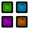 Glowing neon line Computer api interface icon isolated on white background. Application programming interface API Royalty Free Stock Photo