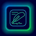 Glowing neon line Declaration of independence icon isolated on black background. Colorful outline concept. Vector