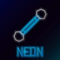 Glowing neon line Piercing icon isolated on black background. Colorful outline concept. Vector Royalty Free Stock Photo