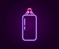 Glowing neon line Punching bag icon isolated on black background. Colorful outline concept. Vector