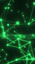 Glowing neon nodes connected by dynamic lines forming an abstract digital network pattern Royalty Free Stock Photo
