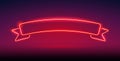 Glowing Neon Red Arc Ribbon Banner Royalty Free Stock Photo