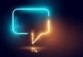 Glowing Neon Speech Bubble Light