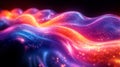 Glowing Neon Waves Royalty Free Stock Photo