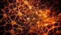 Glowing nerve cells illuminated abstract molecular structures generated by AI