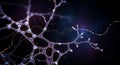 Glowing nerve cells signaling in deep space Royalty Free Stock Photo