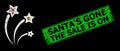 Grunge Santa'S Gone the Sale Is On Badge and Network Festival Sparks Mesh with Bright Flares