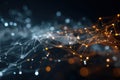 glowing network abstract connections Royalty Free Stock Photo