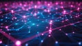 Glowing Network Connection Abstract Background, Data Transmission Visualization Royalty Free Stock Photo