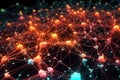 glowing network of interconnected nodes