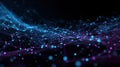 glowing network nodes abstract art Royalty Free Stock Photo
