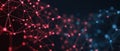 glowing network nodes connection abstract Royalty Free Stock Photo