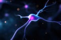 glowing neural cell