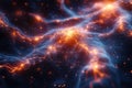 Glowing Neural Network, Human Brain, Synapse, Nerve Signal Connections, Scientific Data, Futuristic Visualization