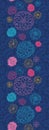 Glowing night flowers vertical seamless pattern