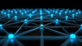 Glowing Node Network: Abstract Data Connection Visualization Royalty Free Stock Photo
