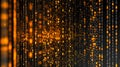 Dynamic Abstract Technology Background With Binary Code and Glowing Nodes in a Dark Environment Royalty Free Stock Photo