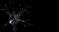 Glowing nodes forming a complex digital plexus Royalty Free Stock Photo