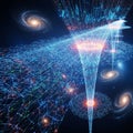 With glowing nodes representing data points connected through luminous Royalty Free Stock Photo