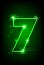 Glowing Number Seven