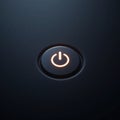 Glowing Orange Power Button Royalty Free Stock Photo