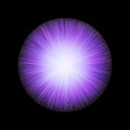 Glowing Orb With Rays Of Light On Black Background Royalty Free Stock Photo