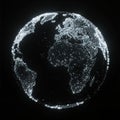 Glowing Particle Earth - Digital Visualization of Global Connectivity Royalty Free Stock Photo