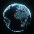 Glowing Particle Earth - Digital Visualization of Global Connectivity Royalty Free Stock Photo