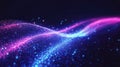 Glowing particle wave representing data stream technology concept Royalty Free Stock Photo