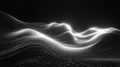 Glowing particle waves forming digital sound frequency surface Royalty Free Stock Photo