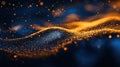 Glowing particles and waves create an abstract visual representation of energy Royalty Free Stock Photo