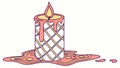 Glowing patterned candle illustration of light warmth vector design Generative AI Royalty Free Stock Photo