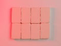 Pink neon light eight Bars of a Soap.