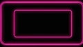 Glowing pink neon rectangular frames on a dark background Royalty Free Stock Photo
