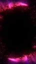 Glowing pink and red flame-like energy forming a frame around dark space in abstract design Royalty Free Stock Photo