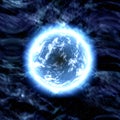 Glowing planet in space Royalty Free Stock Photo