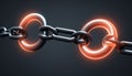 glowing protected chain use as a copyright protected line,