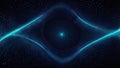 Glowing pulsating forms with changing hues and smooth animations create a captivating display in a dark virtual space Royalty Free Stock Photo