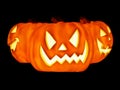 Glowing Pumpkins Royalty Free Stock Photo