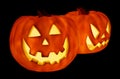 Glowing Pumpkins Royalty Free Stock Photo